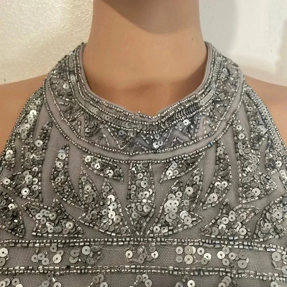 Adrianna papell size 16 Silver floor length gown - Picture 8 of 16